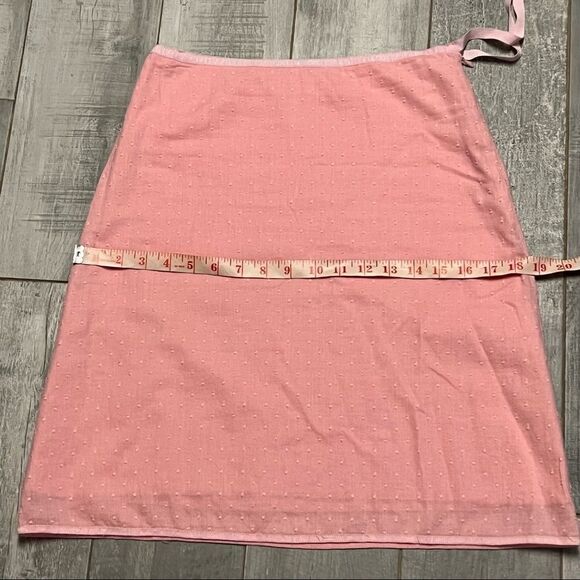 Vtg  Y2K Max Studio Low Waist Pink Polka Dot Jacquard cottagecore Slip Skirt XS - Picture 5 of 9